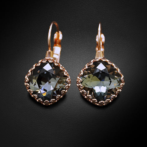 Auskarai "Vintāžš IV (Sidabrinė Naktis)" su Swarovski™ kristalais
